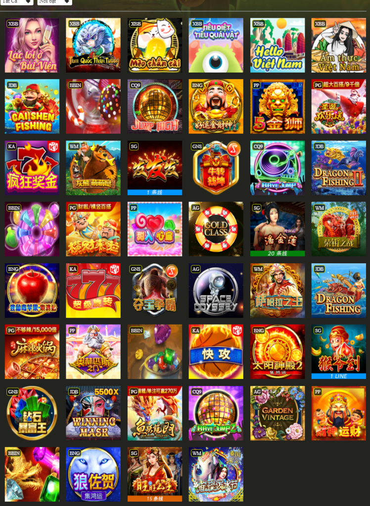 Hệ thống Slot games đa dạng