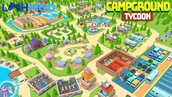 Camping Tycoon MOD APK {{version}} (Không quảng cáo)