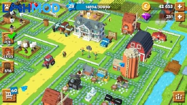 Blocky Farm MOD APK {{version}} (Vô hạn đá quý)