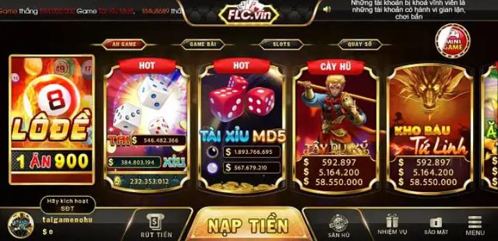 cổng game FLC Vin