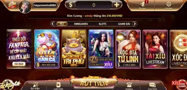 cổng game SunLive Vin