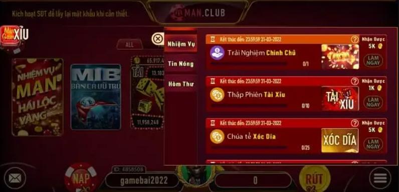 cổng game manclub vin