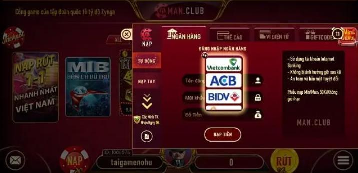 cổng game man club vin