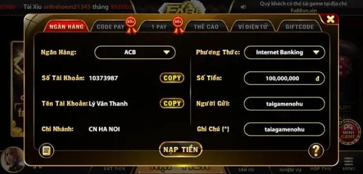 cổng game Fa88vn vin