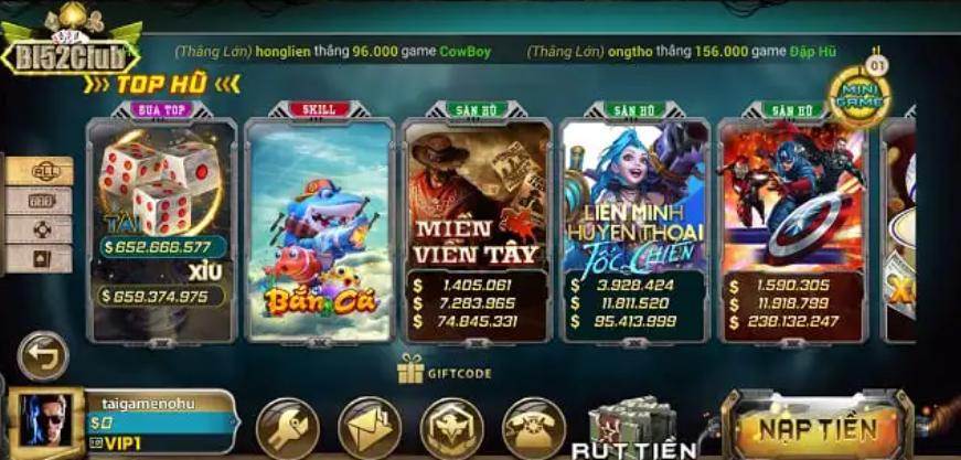 cổng game Bi52 Club