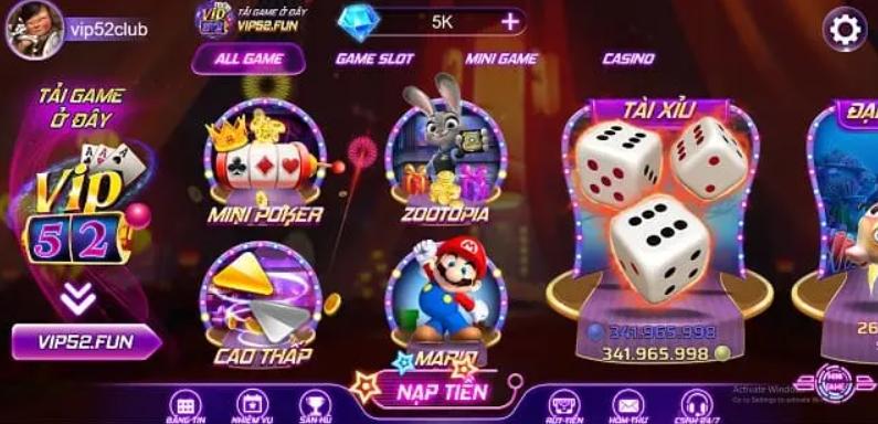 cổng game vip52