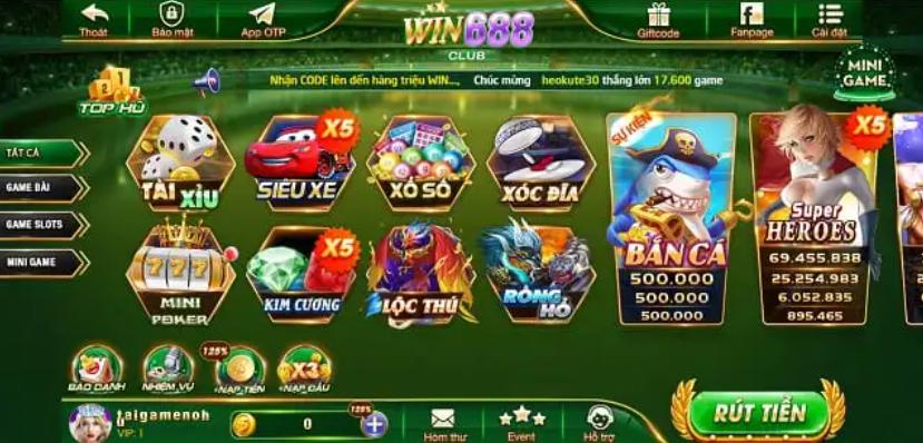 cổng game bài win688