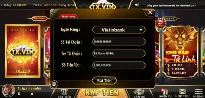 cổng game TX Vin