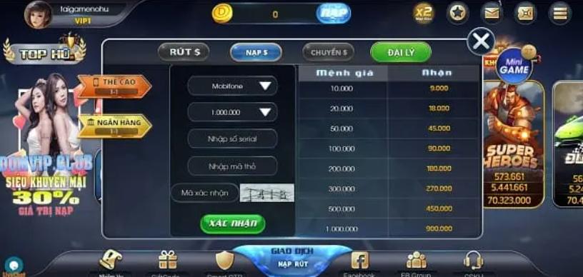 cổng game Domvip