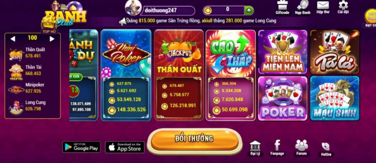 cổng game bank club