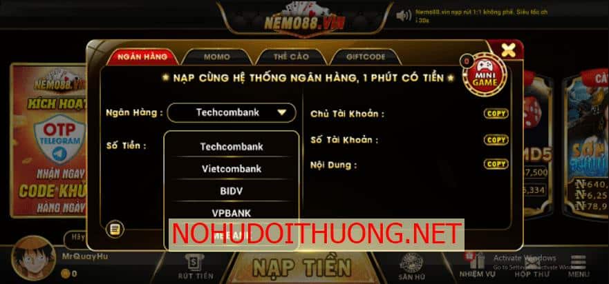 cổng game nemo vin