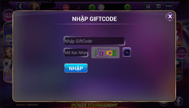 nhập code rikvip