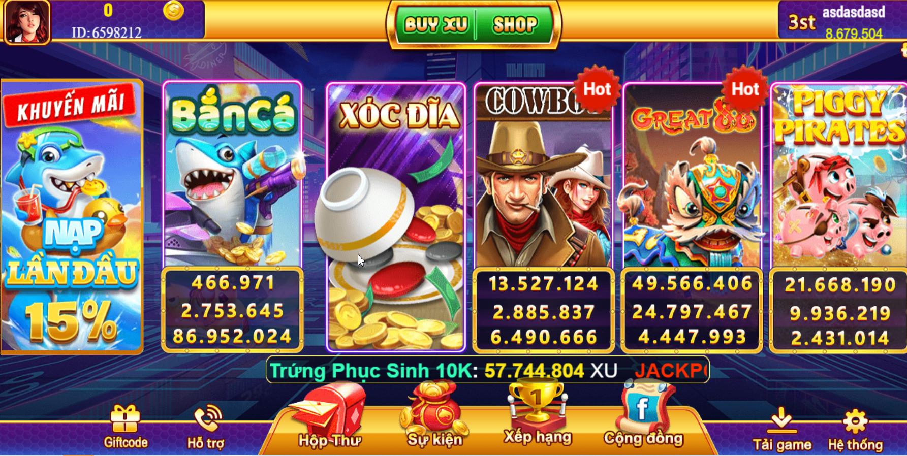 thế giới game săn hũ 777