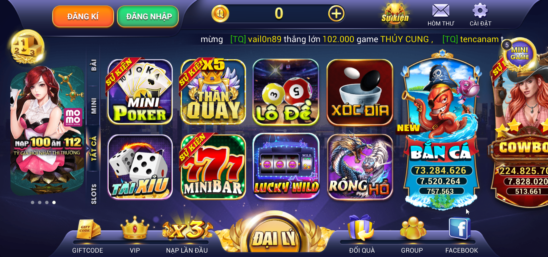 game thần quay win